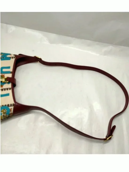 Authentic Gucci Jackie 1961 Floral Canvas Small Shoulder Bag Red Leather Trim - Picture 6 of 16